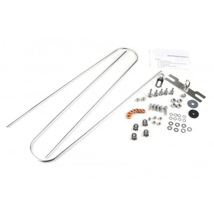 VELO ORANGE Polished Stainless Steel Fender, Pair | 700c x 45