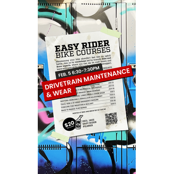 BIKE AND BREW Easy Rider Bike Courses - Drivetrain Maintenance and Wear: February 5th
