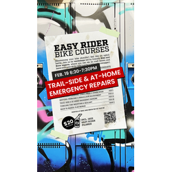 BIKE AND BREW Easy Rider Bike Courses - Trail side and At-home Emergency Repairs: February 19th