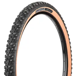 45NRTH Kahva Tire - 27.5 x 2.1, Tubeless, Folding, Tan, 60 TPI, 240 Concave Carbide Studs