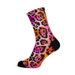 SOX Electric Leopard Pink Crew Socks