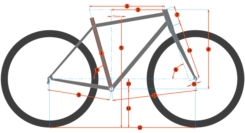 Kona Bike Geometry Diagram