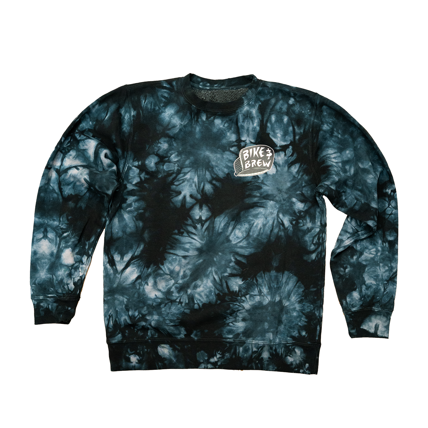 BIKE AND BREW  Skully Tie Dye Crewneck Sweatshirt
