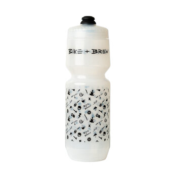 BIKE AND BREW Party Print Water Bottle