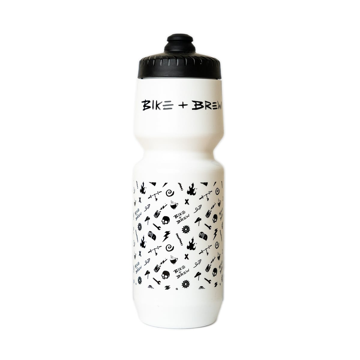 BIKE AND BREW Party Print Water Bottle -26oz