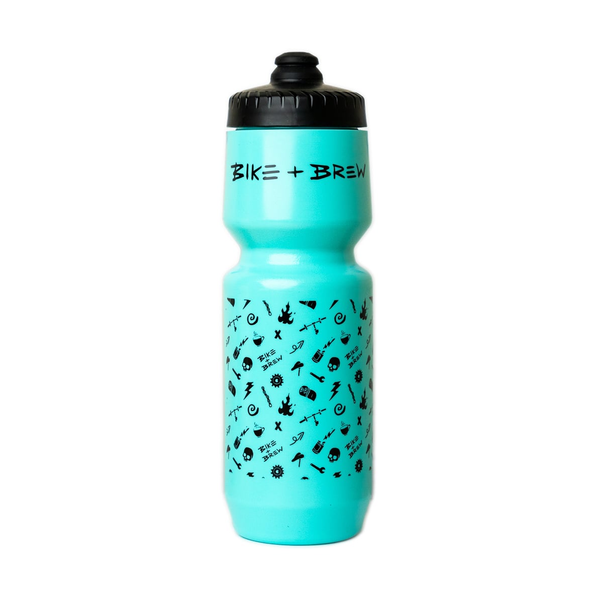 BIKE AND BREW Party Print Water Bottle -26oz