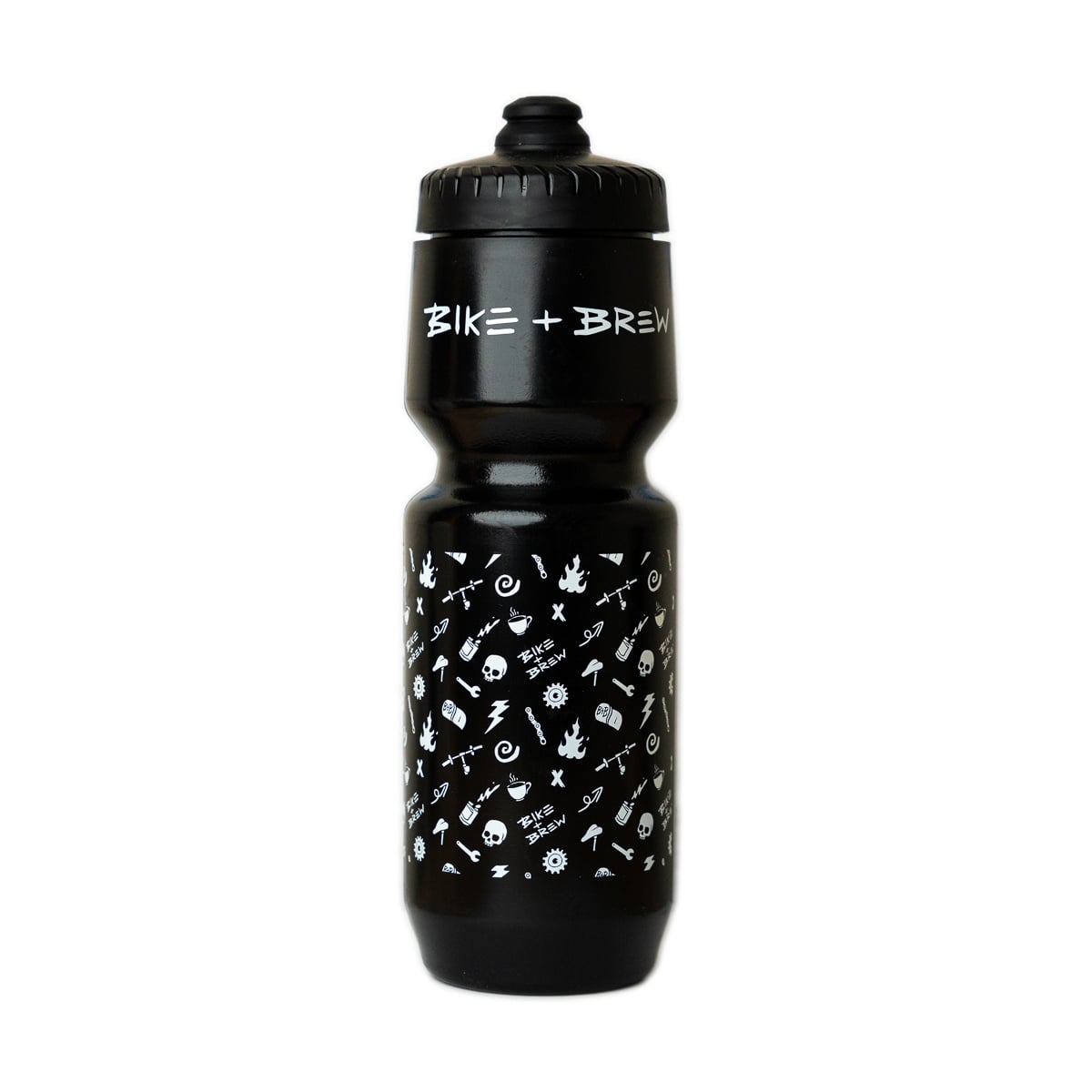 BIKE AND BREW Party Print Water Bottle -26oz