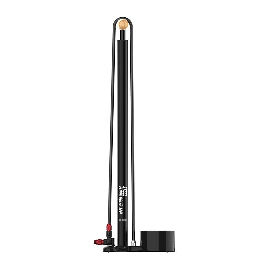 LEZYNE Steel Floor Drive, Floor Pump, ABS-1 Pro Chuck, 220psi, Black