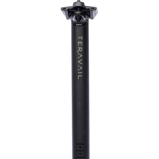 TERAVAIL Stratum Seatpost - 27.2 x 400mm, 18mm Offset, Black