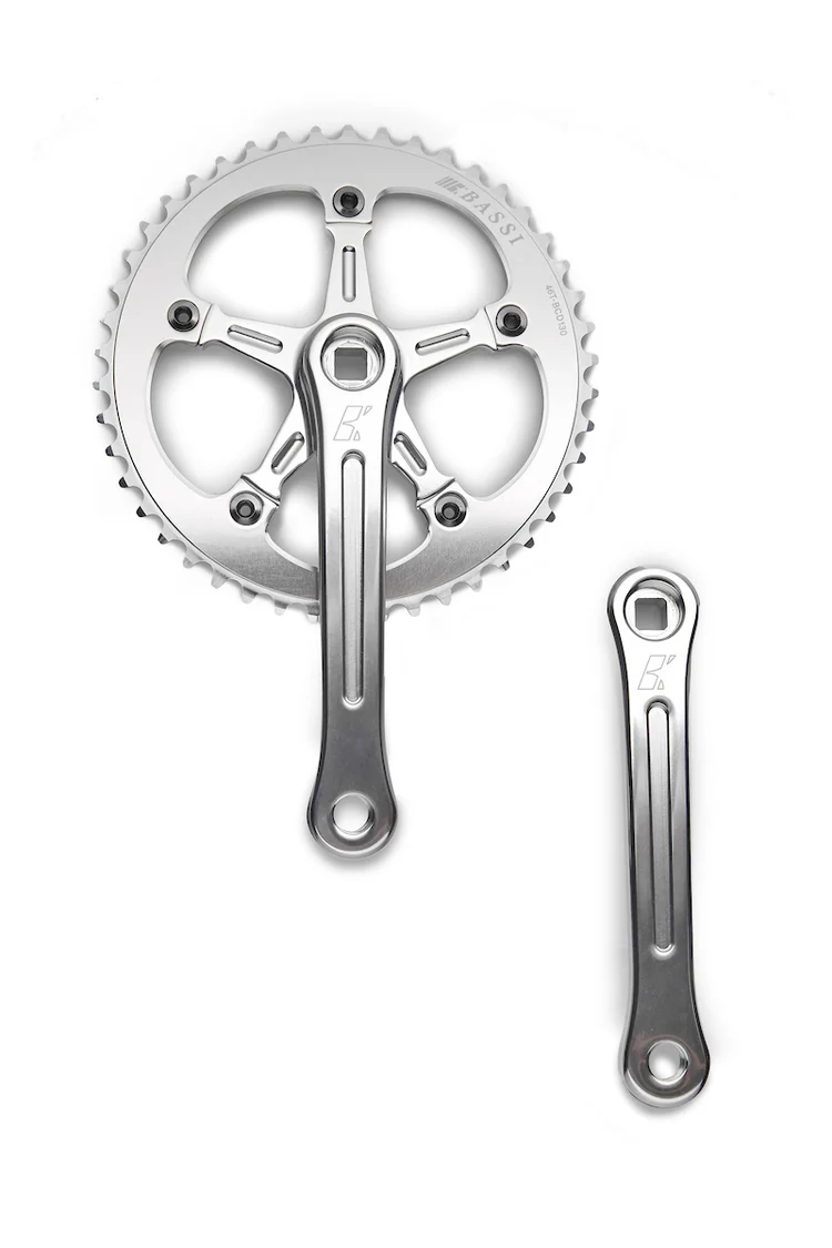 BASSI Classic Track Crankset 165mm 46T Silver