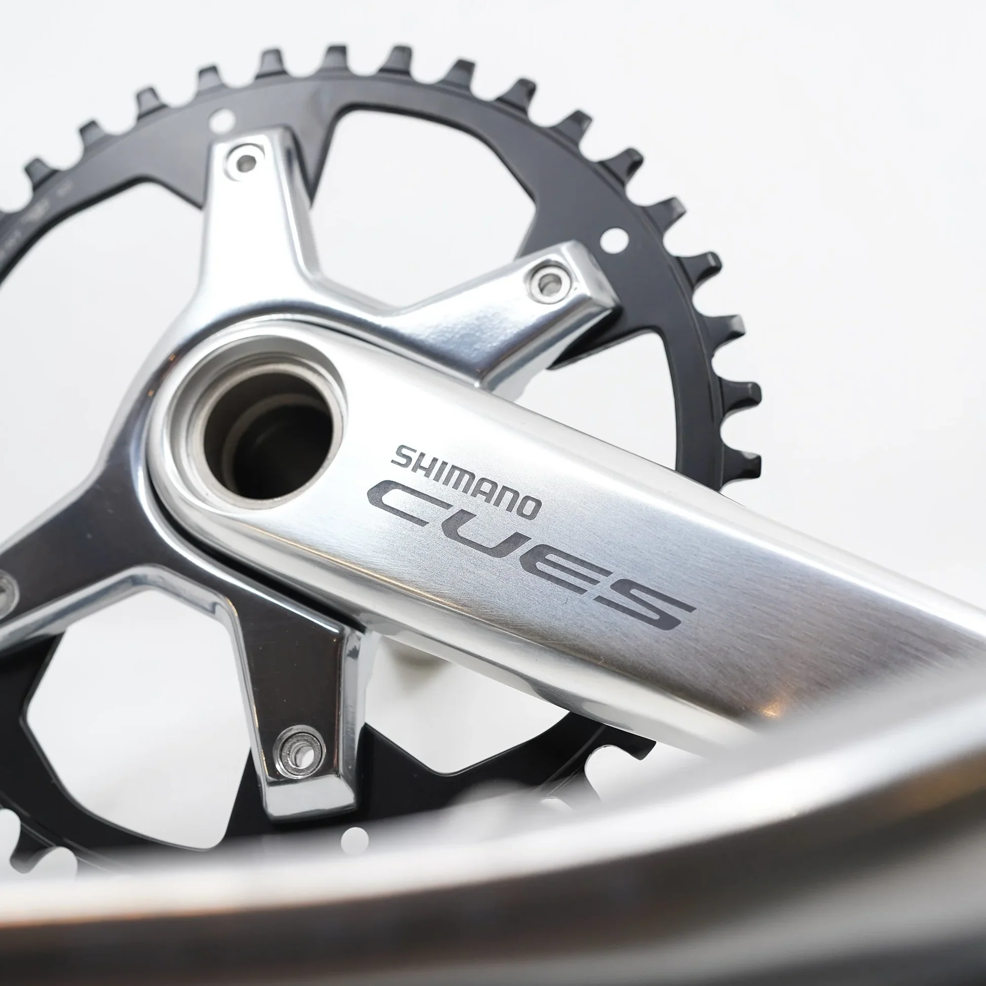SHIMANO CUES Crankset, Polished Silver, FC-U6030-1
