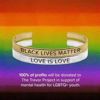 Bird + Stone Love is Love and Black Lives Matter Cuff Set