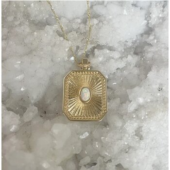 Au.Ora Circle In The Sand Opal Necklace 14k Gold Filled