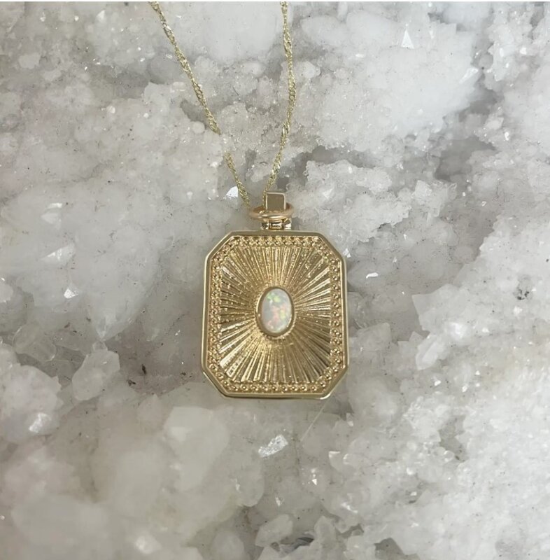 House of Au. + ORA Circle In The Sand Opal Necklace 14k Gold Filled