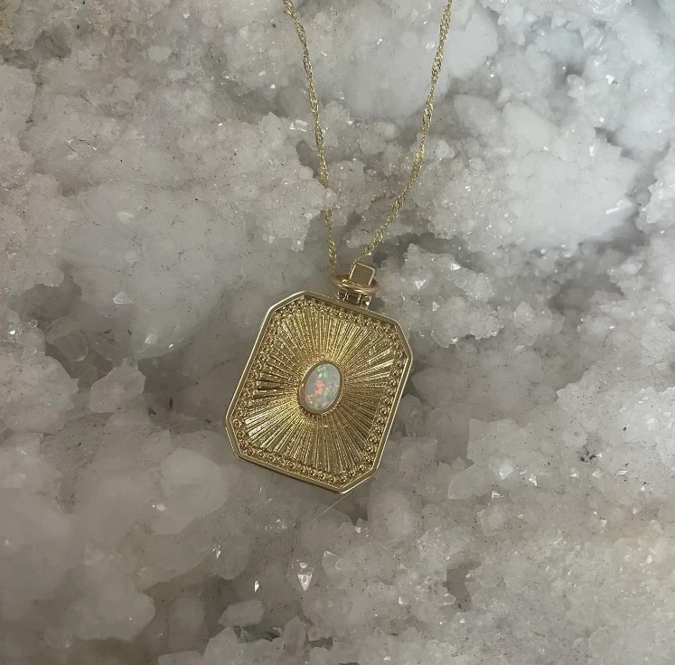 House of Au. + ORA Circle In The Sand Opal Necklace 14k Gold Filled