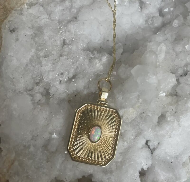 House of Au. + ORA Circle In The Sand Opal Necklace 14k Gold Filled