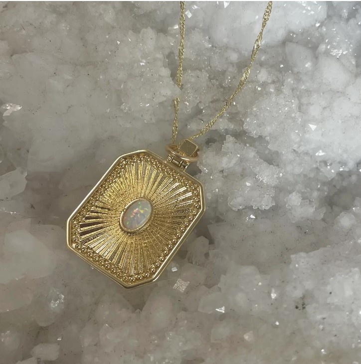 House of Au. + ORA Circle In The Sand Opal Necklace 14k Gold Filled