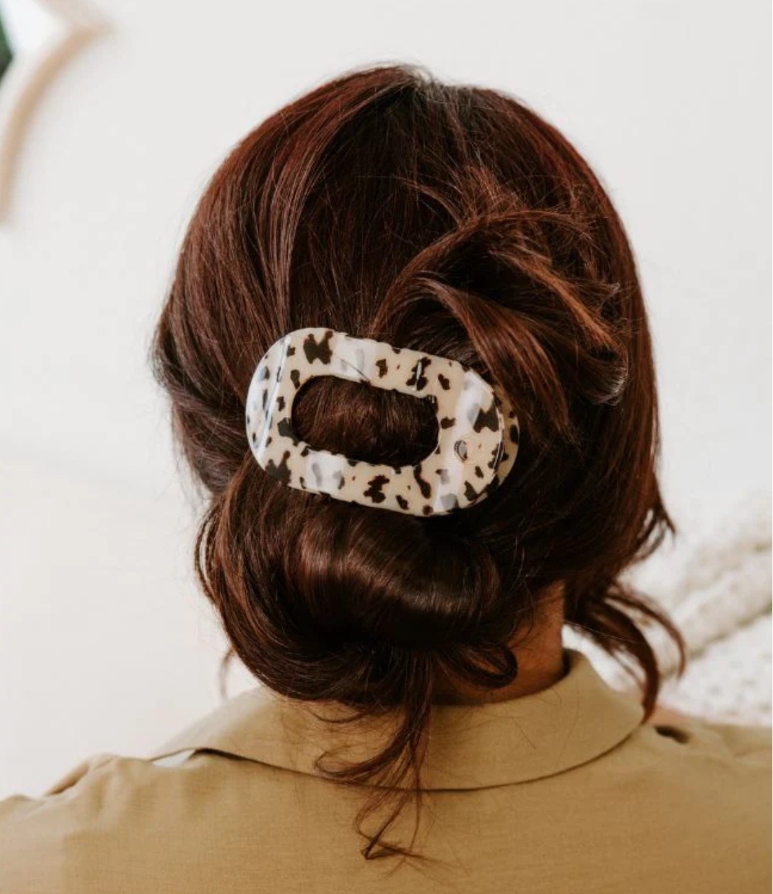 Teleties Medium Flat Round Clip Blonde Tortoise