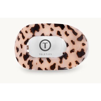 Teleties Large Flat Round Clip Blonde Tortoise