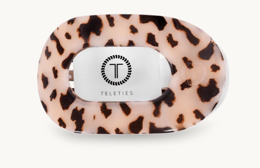 Teleties Large Flat Round Clip Blonde Tortoise