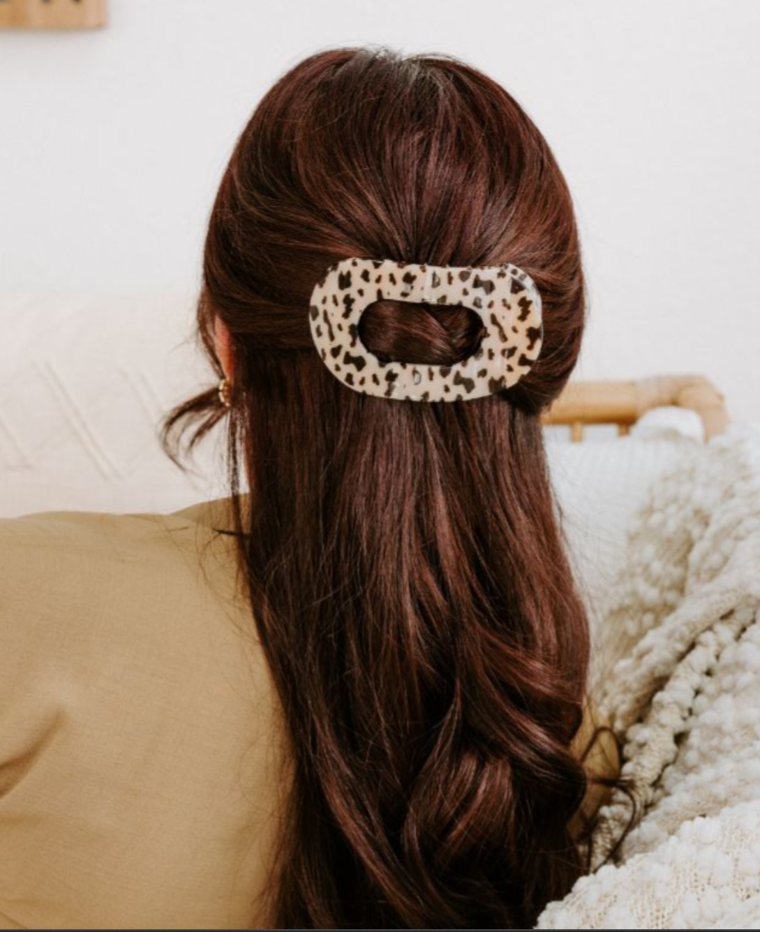 Teleties Large Flat Round Clip Blonde Tortoise