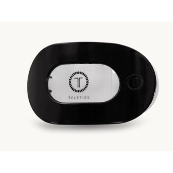 Teleties Large Flat Round Clip Jet Black