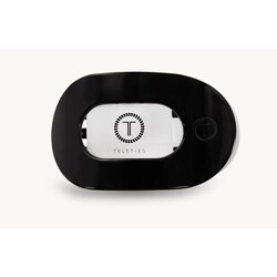 Teleties Small Flat Round Clip Jet Black