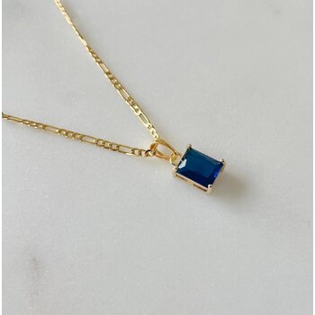 House of Au. + ORA Blue Stone Gold Filled Necklace