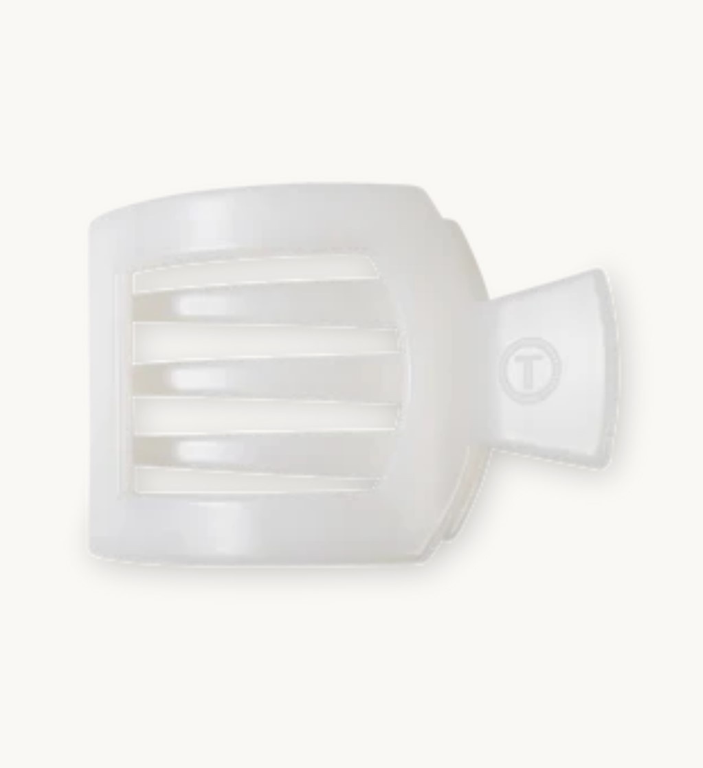 Coconut White Small Flat Square Clip