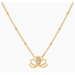 Satya Open Lotus Moonstone Necklace