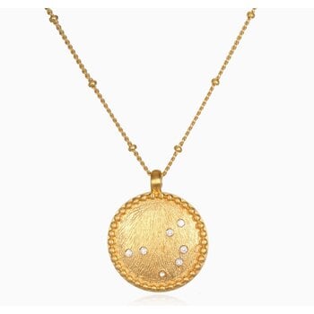 Satya Strength White Topaz Gold Pleiades Necklace