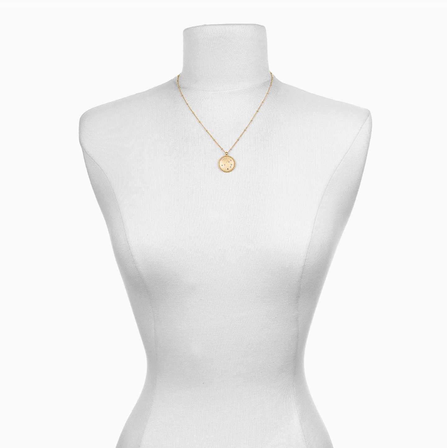 Satya Strength White Topaz Gold Pleiades Necklace