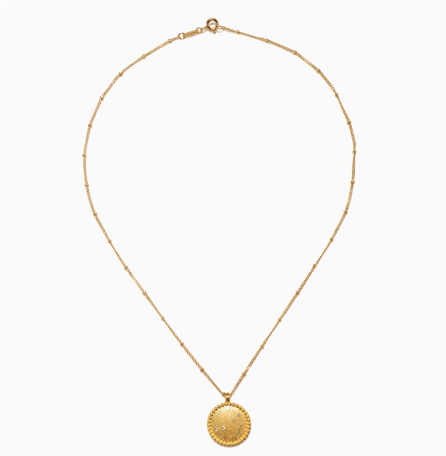 Satya Strength White Topaz Gold Pleiades Necklace