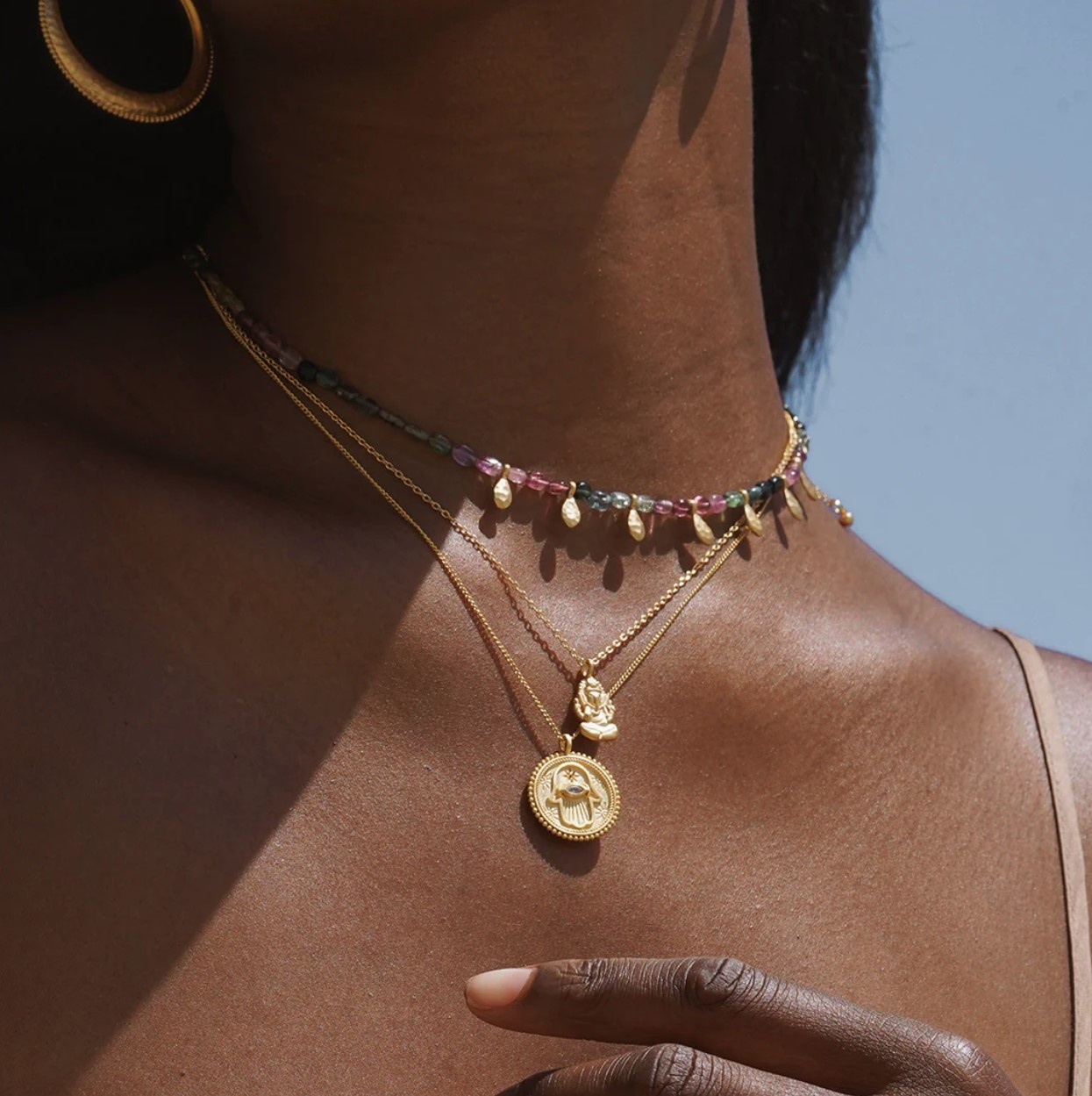 Satya Cradled In Positivity Hamas Necklace