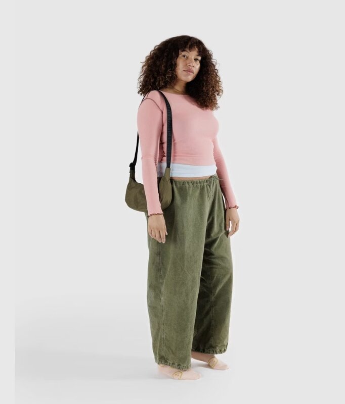Small Nylon Crescent Bag Seaweed