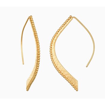 Satya Hammered Dot Lotus Petal Earrings