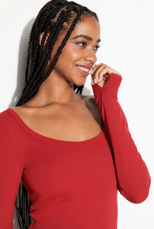 Spiritual Gangster Chrissie Rib L/S Top