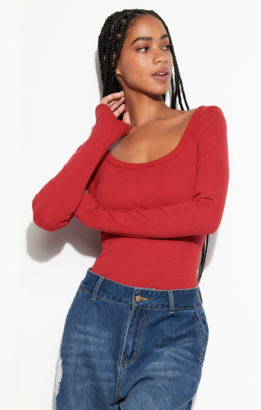 Spiritual Gangster Chrissie Rib L/S Top