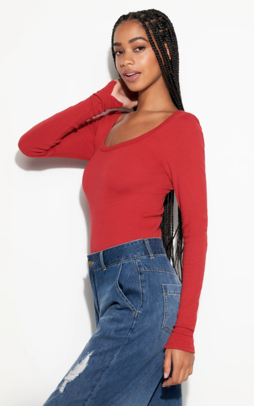 Spiritual Gangster Chrissie Rib L/S Top