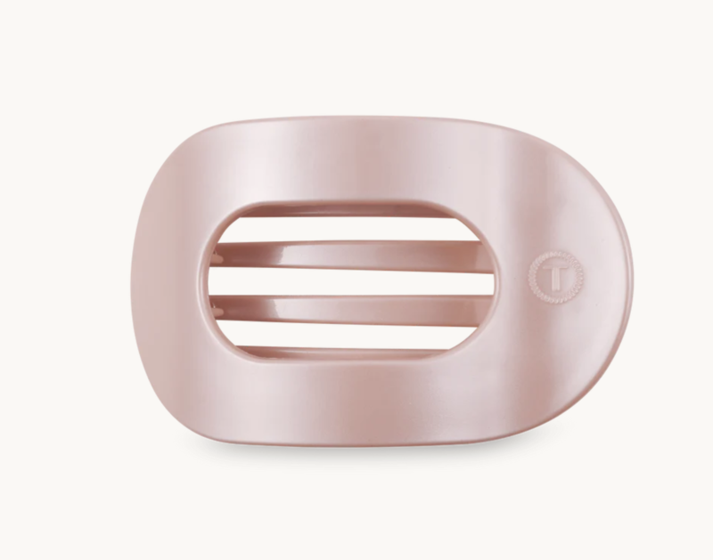 Teleties Pearly Pink Small Flat Round Hair Clip