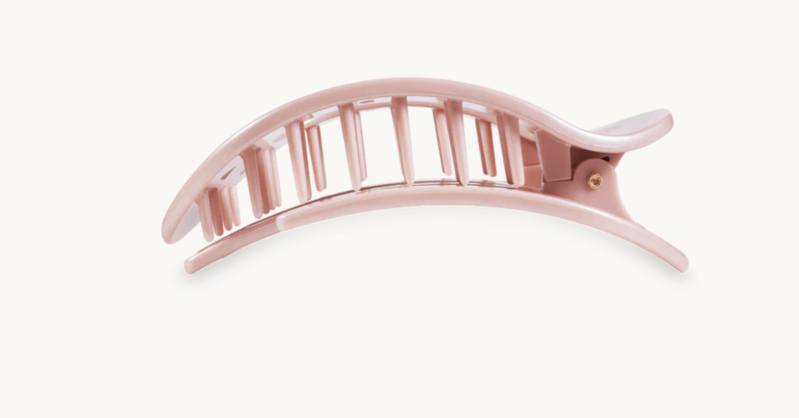 Teleties Pearly Pink Medium Flat Round Hair Clip
