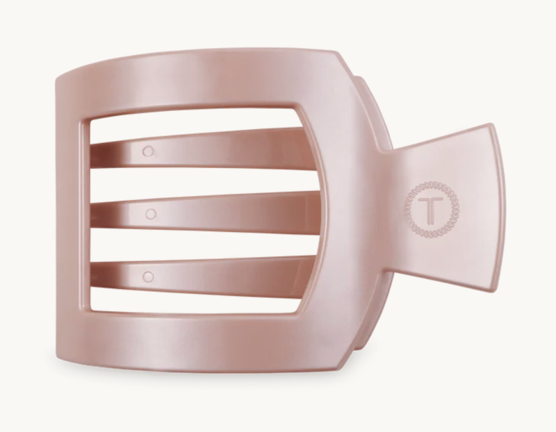 Teleties Pearly Pink Large Flat Square Hair Clip