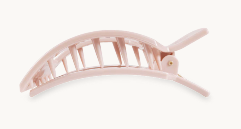 Teleties Pearly Pink Medium Flat Square Hair Clip