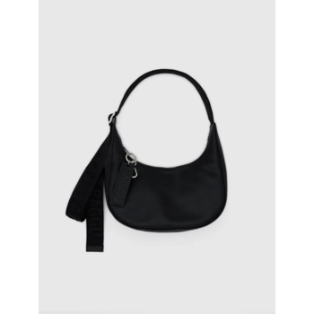 Small Recycled Leather Crescent Bag