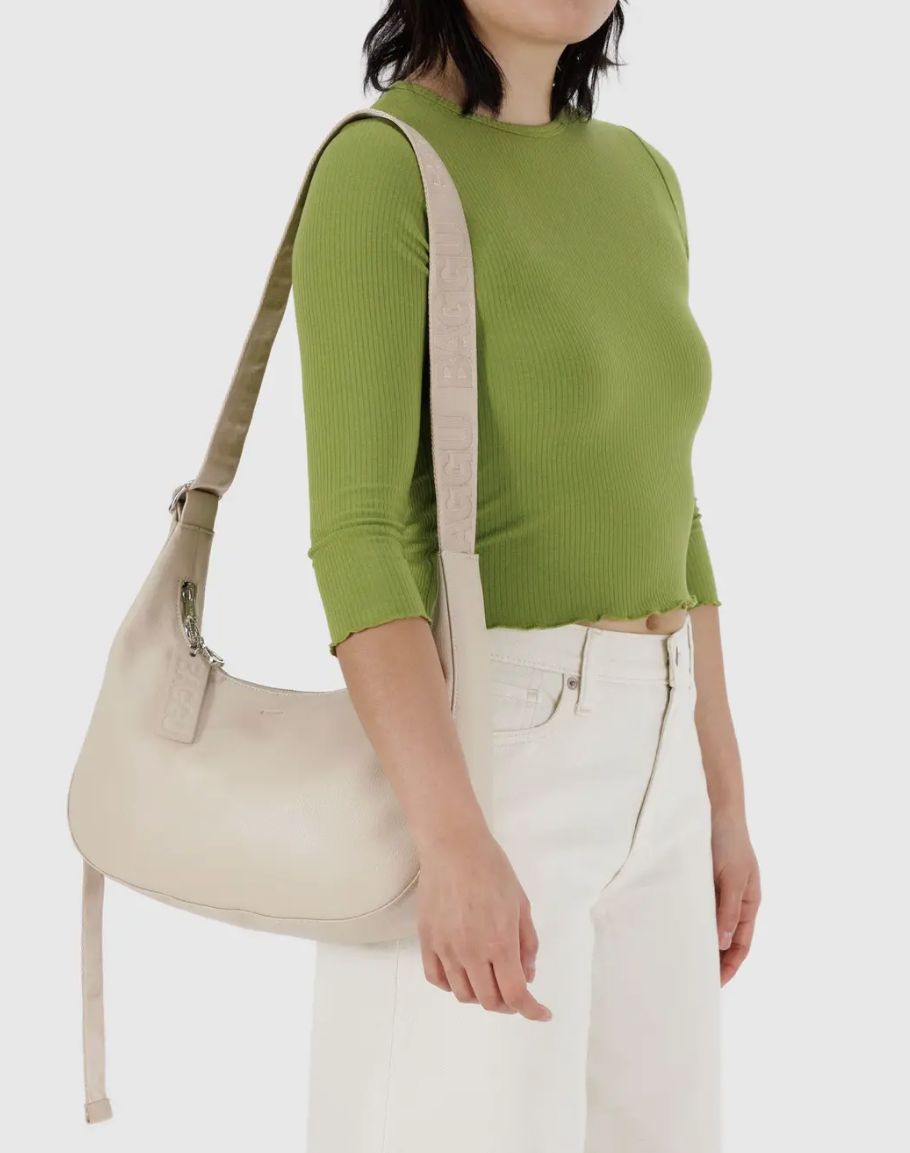Baggu Medium Recycled Leather Crescent Bag
