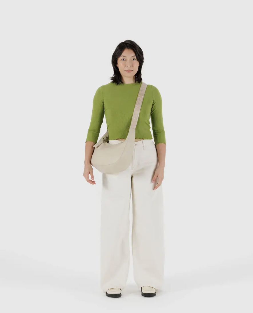 Baggu Medium Recycled Leather Crescent Bag