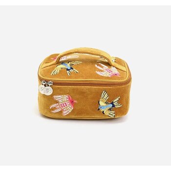America & Beyond Velvet Embroidered Jewelry Box