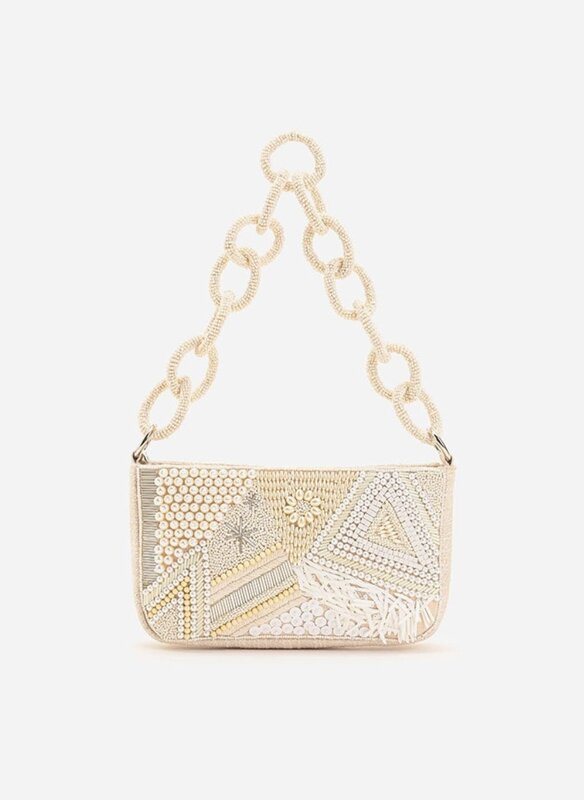 America & Beyond Shimmering Sands Embellished Shoulder Bag