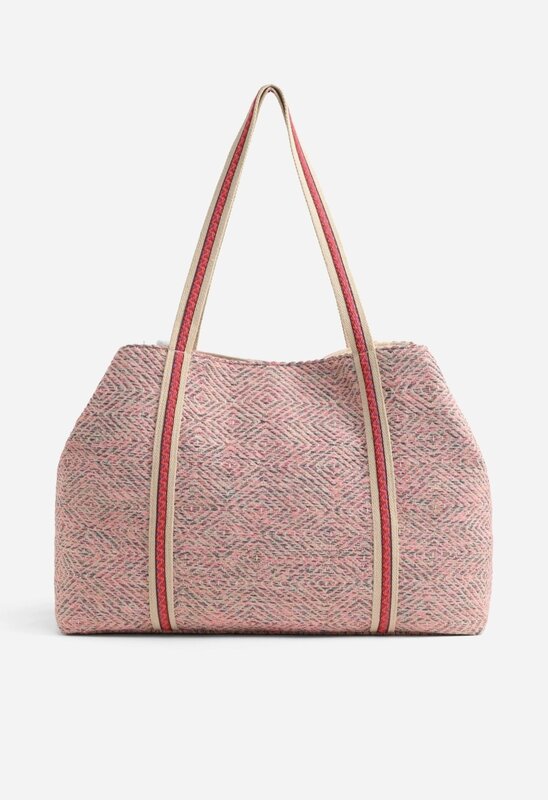America & Beyond Orange to Mauve Ombre Embellished Tote