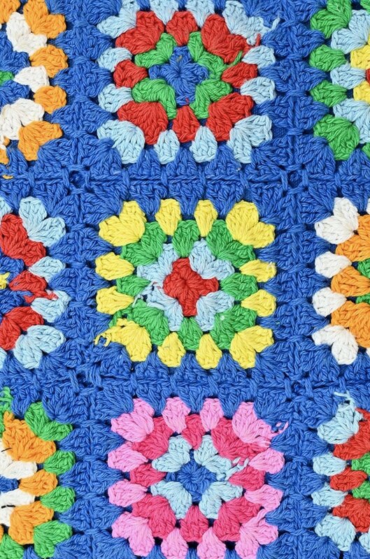 America & Beyond Blue Handmade Crochet Bag